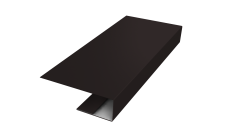 J-Профиль 12мм 0,5 Satin Matt RAL 9005 черный (2м)
